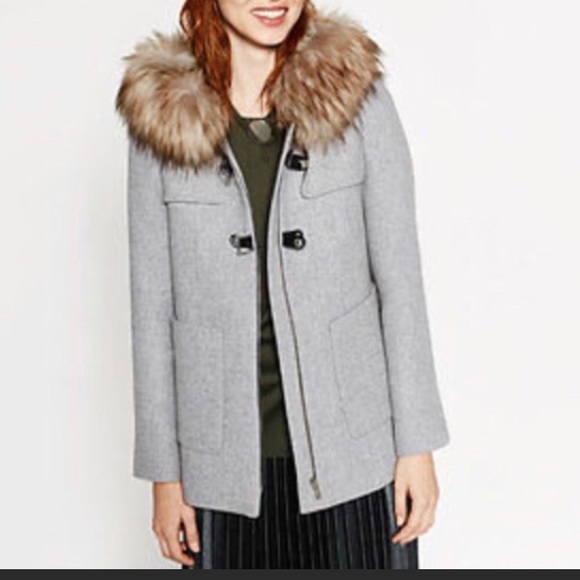 zara duffle coat womens